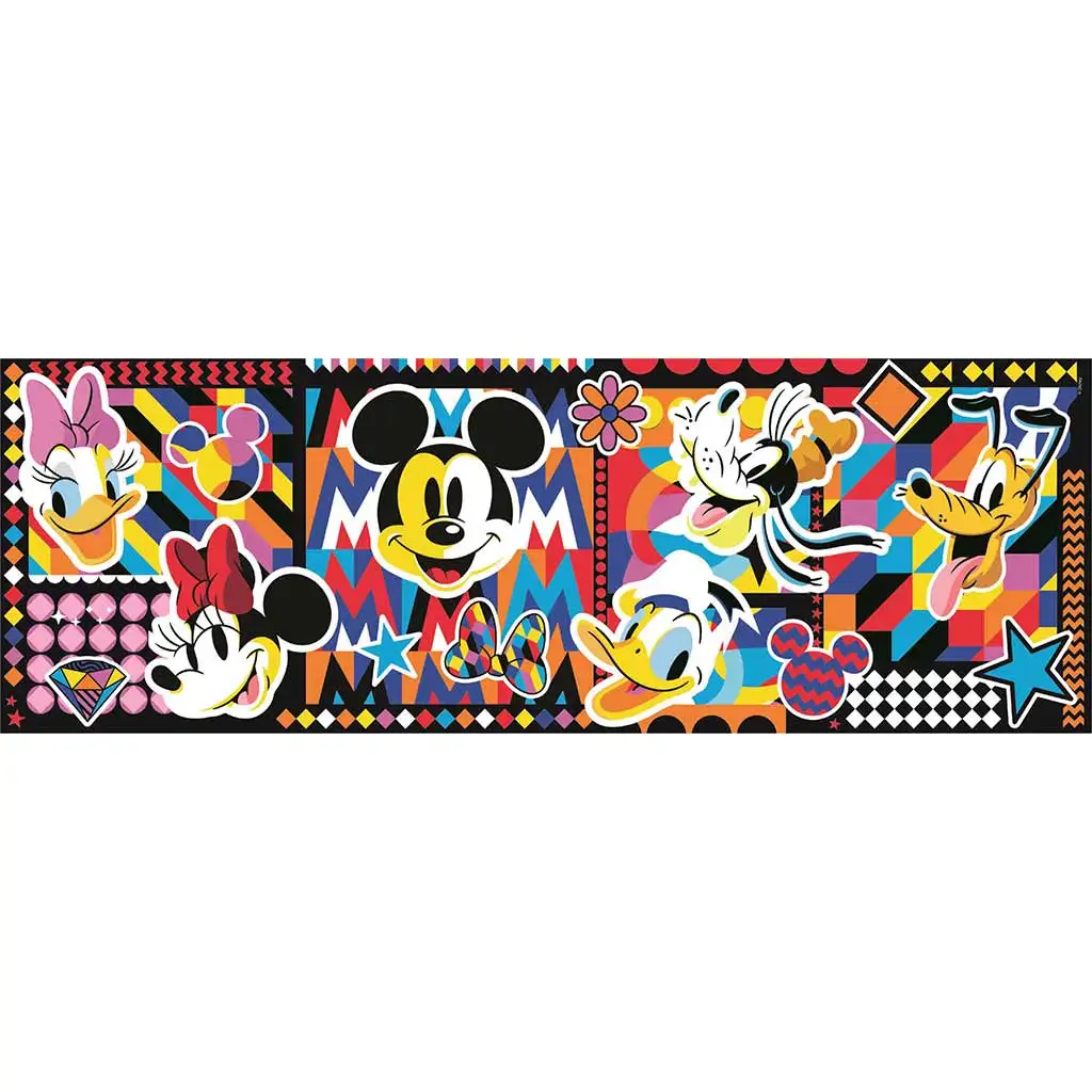 Disney: Класически пъзел с Мики Маус 1000 части панорама 98x33см - Clementoni изображение 2