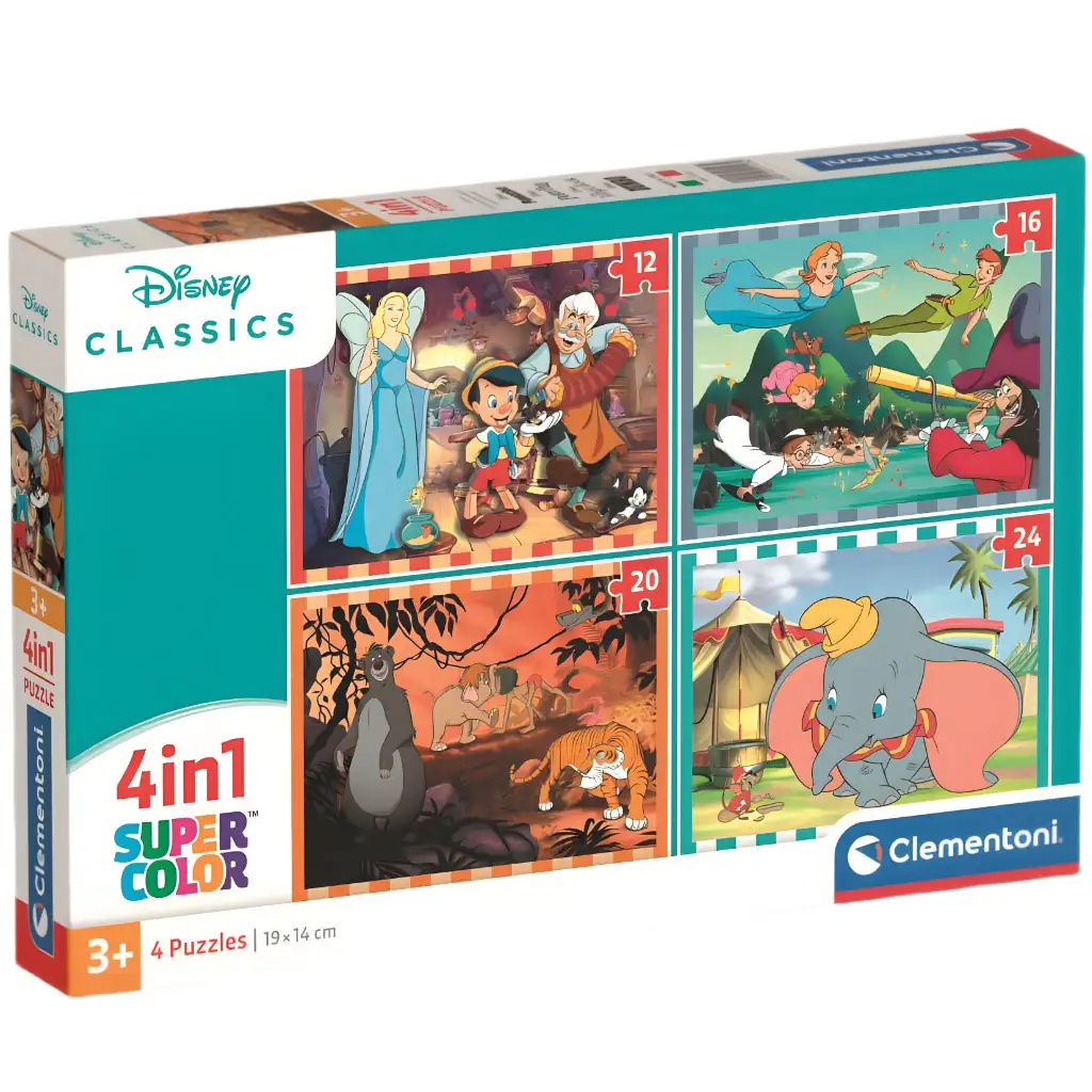 Disney класики 4 в 1 Supercolor пъзел - Clementoni изображение 1