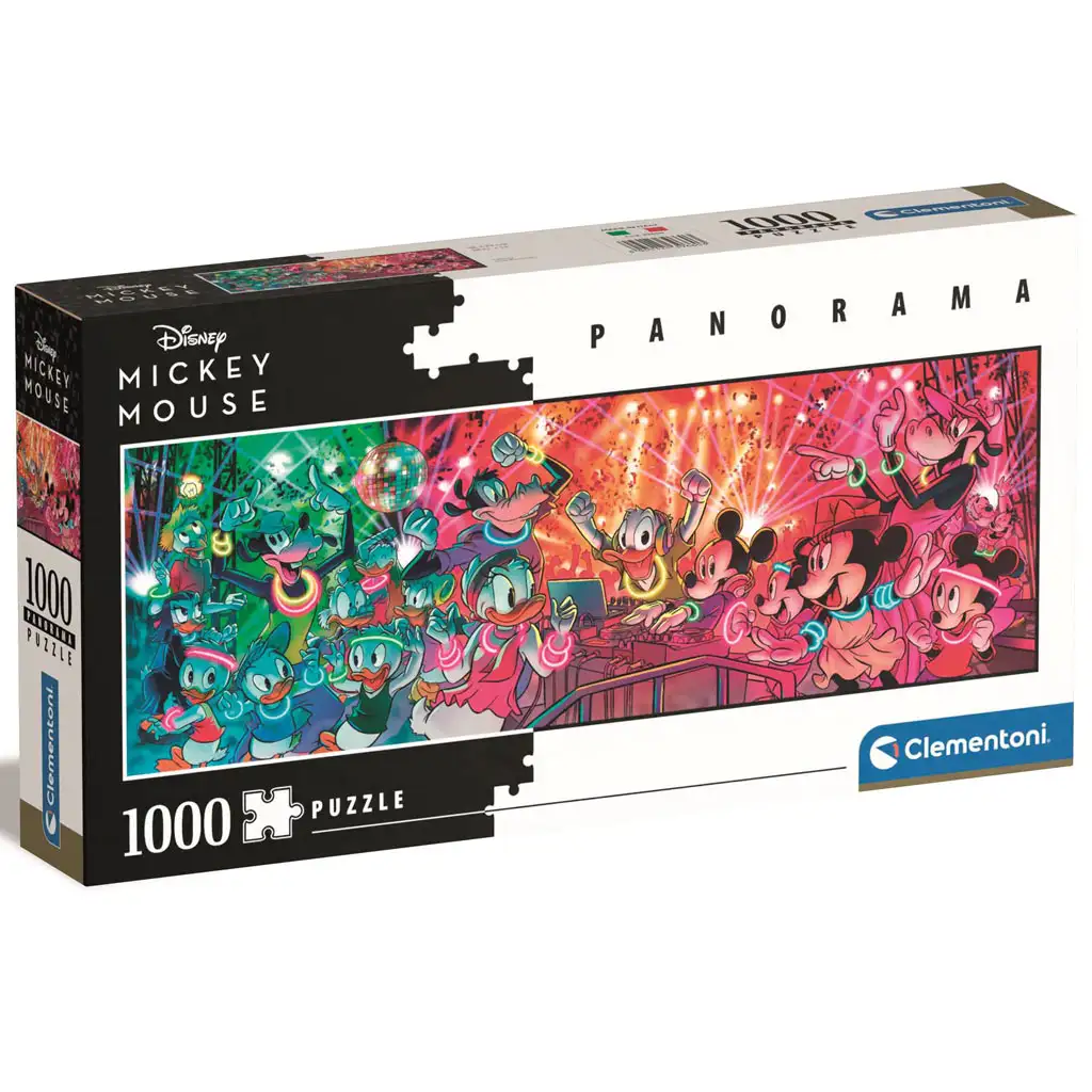 Disney класики - Мики Маус диско 1000 части панорамна пъзел - Clementoni изображение 1