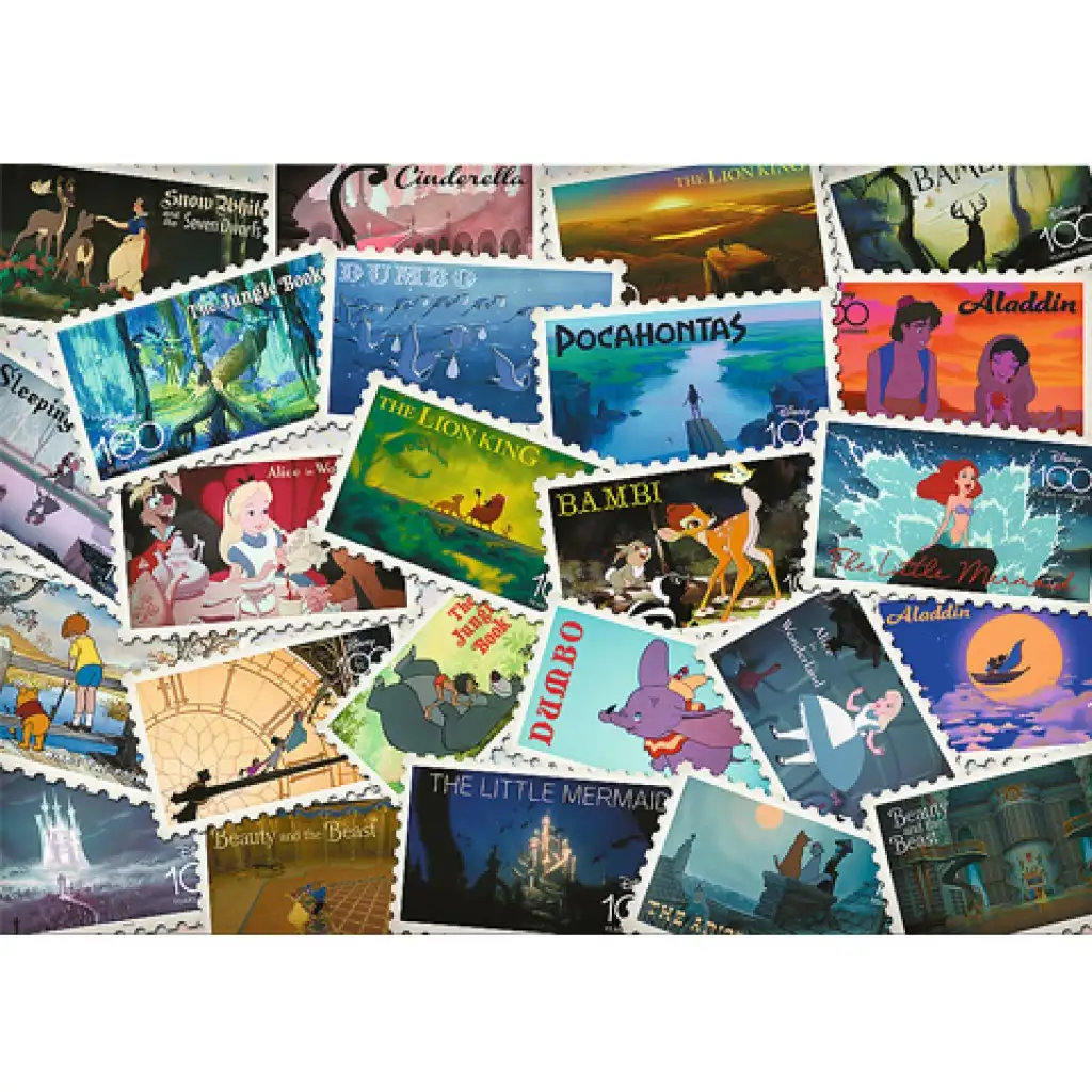 Disney колекция от пощенски марки 1000 части пъзел - Trefl изображение 2
