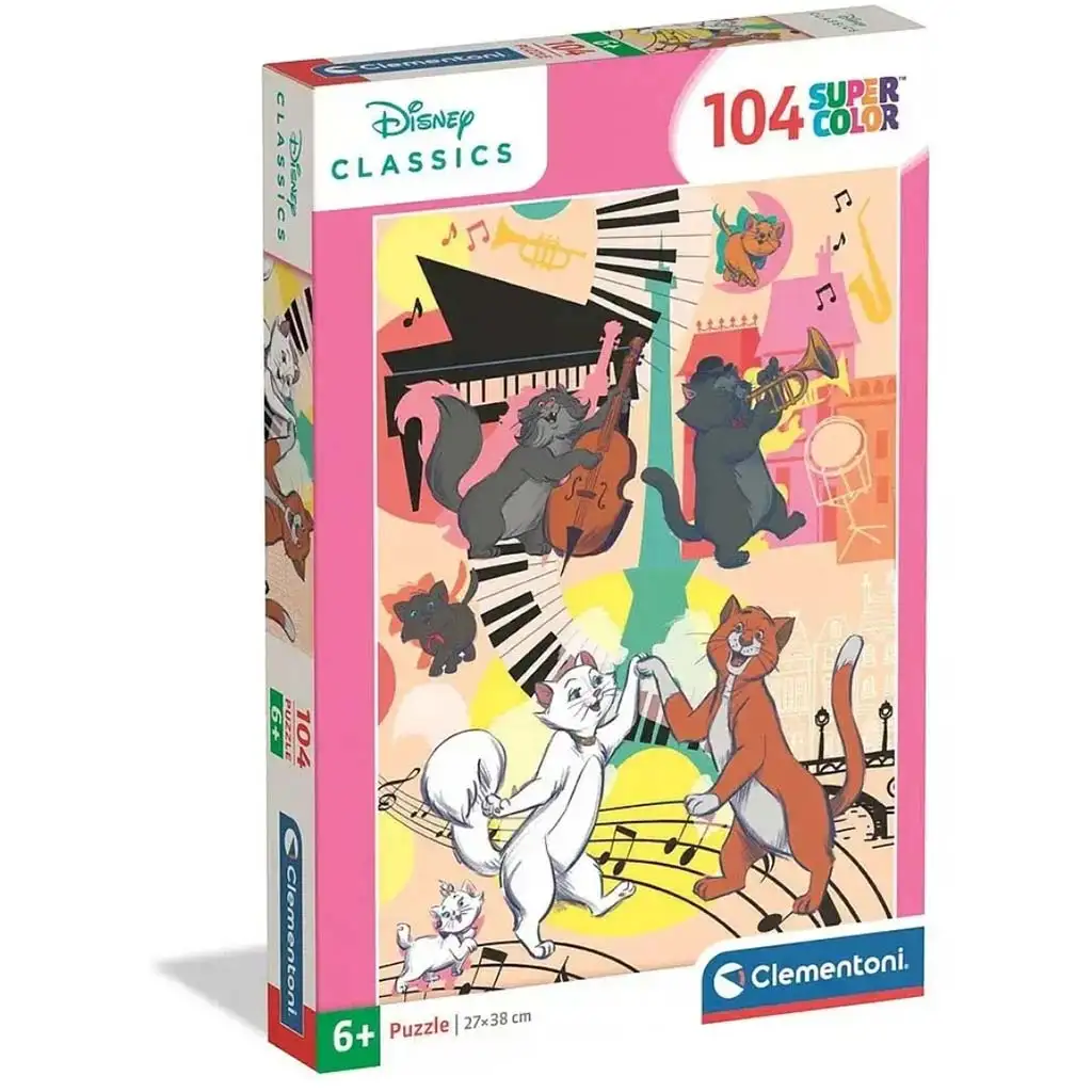 Disney Котараци аристократи 104 части суперцветна пъзел - Clementoni изображение 1
