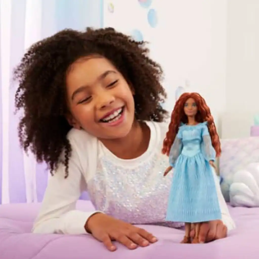 Disney Малката русалка: Ариел кукла в синя рокля 30см - Mattel изображение 5