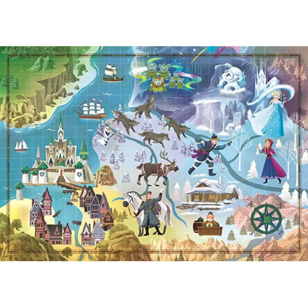 Disney: Пъзел карта Замръзналото кралство 1000 части - Clementoni изображение 2