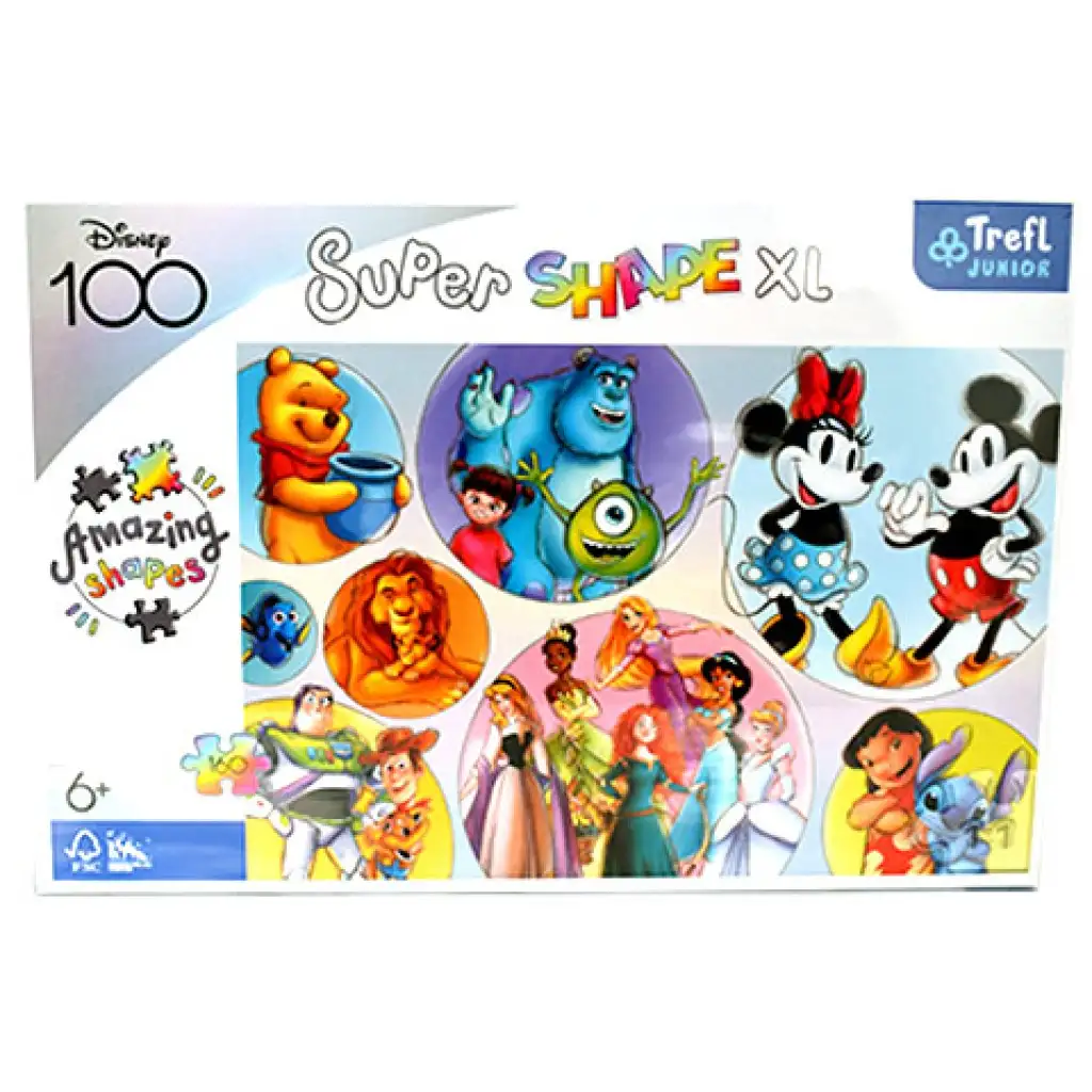 Disney Персонажи Цветен Свят 160бр XL размер пъзел - Trefl изображение 1