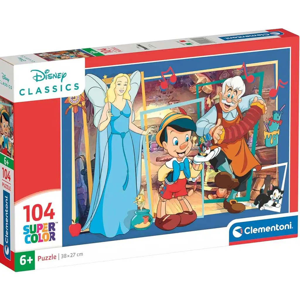 Disney Пинокио 104бр. Supercolor пъзел - Clementoni изображение 1