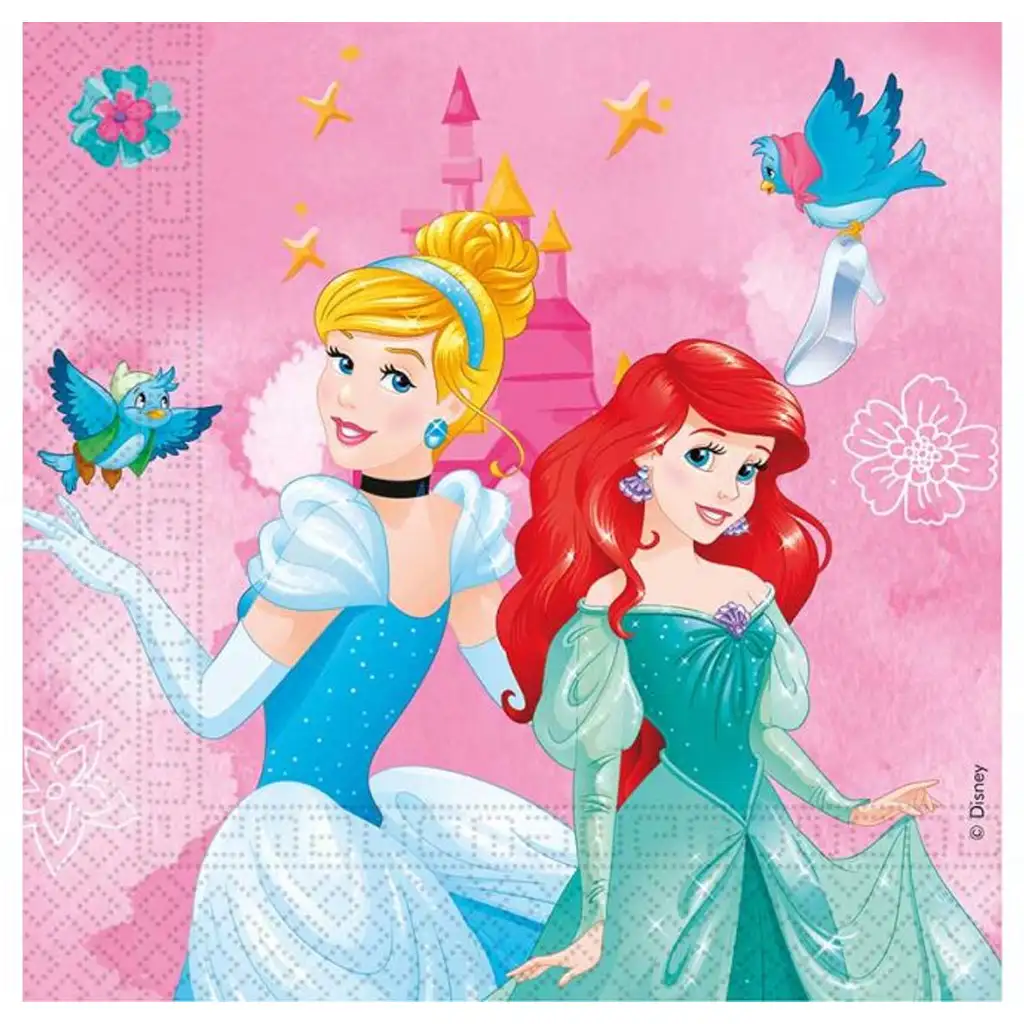 Disney Принцеси 2-слоен салфетка 20бр. пакет изображение 1