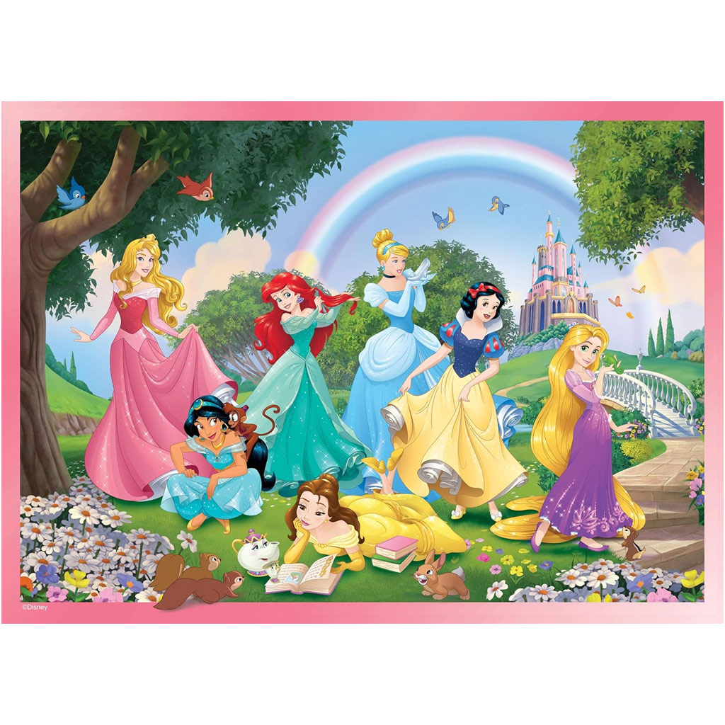 Disney Принцеси 2 в 1 24 части пъзел и оцветяване 50x35см - Lisciani изображение 2