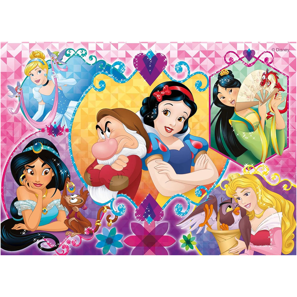 Disney Принцеси 2 в 1 2x24бр. макси пъзел и оцветяване - Lisciani изображение 3