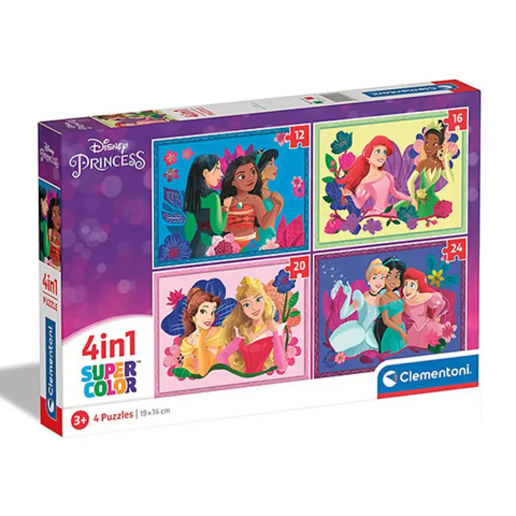 Disney принцеси 4 в 1 пъзел - Clementoni изображение 1