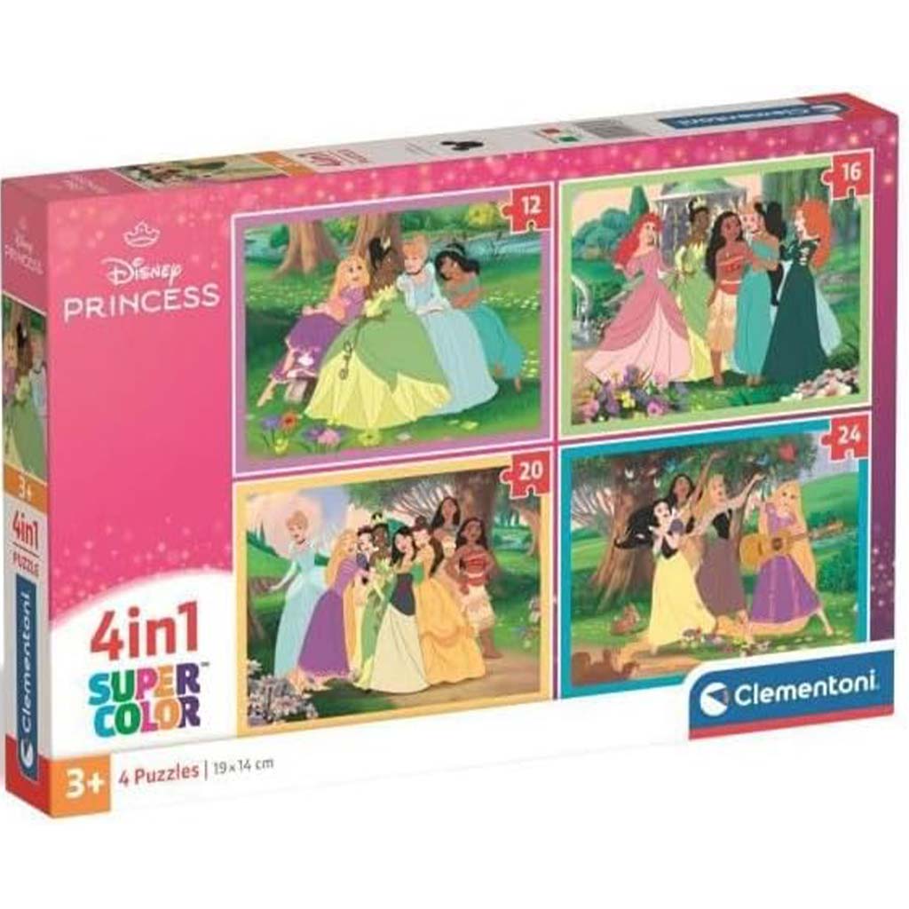 Disney Принцеси 4в1 Supercolor пъзел - Clementoni изображение 1