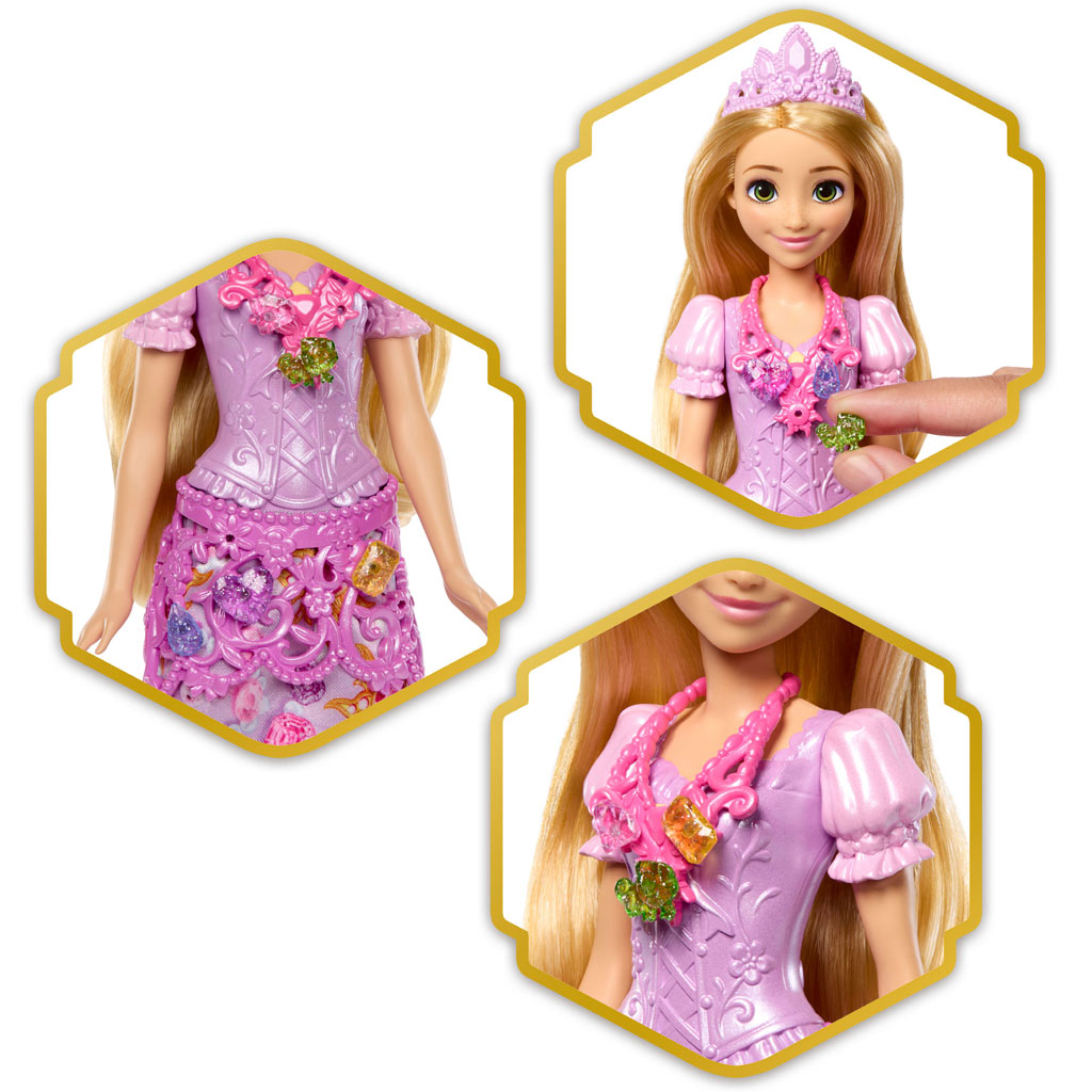 Disney Принцеси - Безсърдечен Изненадващ Кукла - Рапунцел - Mattel изображение 4