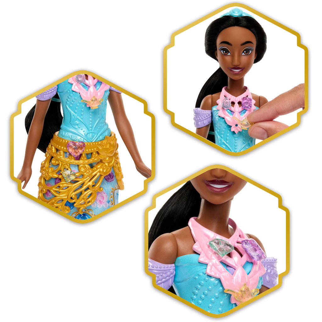 Disney Принцеси - Безсърдечна Изненада Кукла - Жасмин - Mattel изображение 3