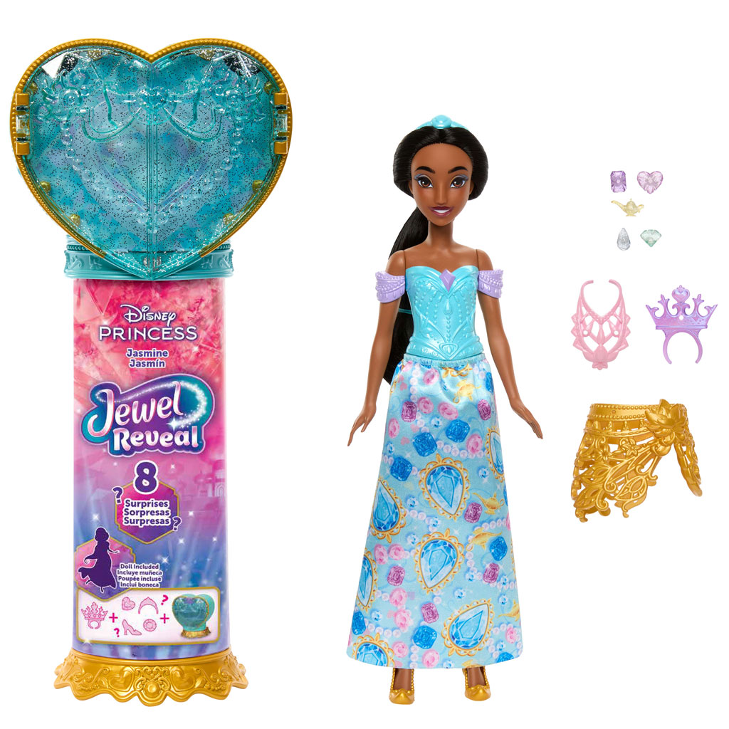 Disney Принцеси - Безсърдечна Изненада Кукла - Жасмин - Mattel изображение 6