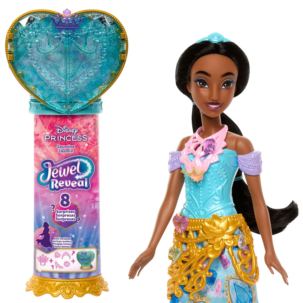 Disney Принцеси - Безсърдечна Изненада Кукла - Жасмин - Mattel изображение 1