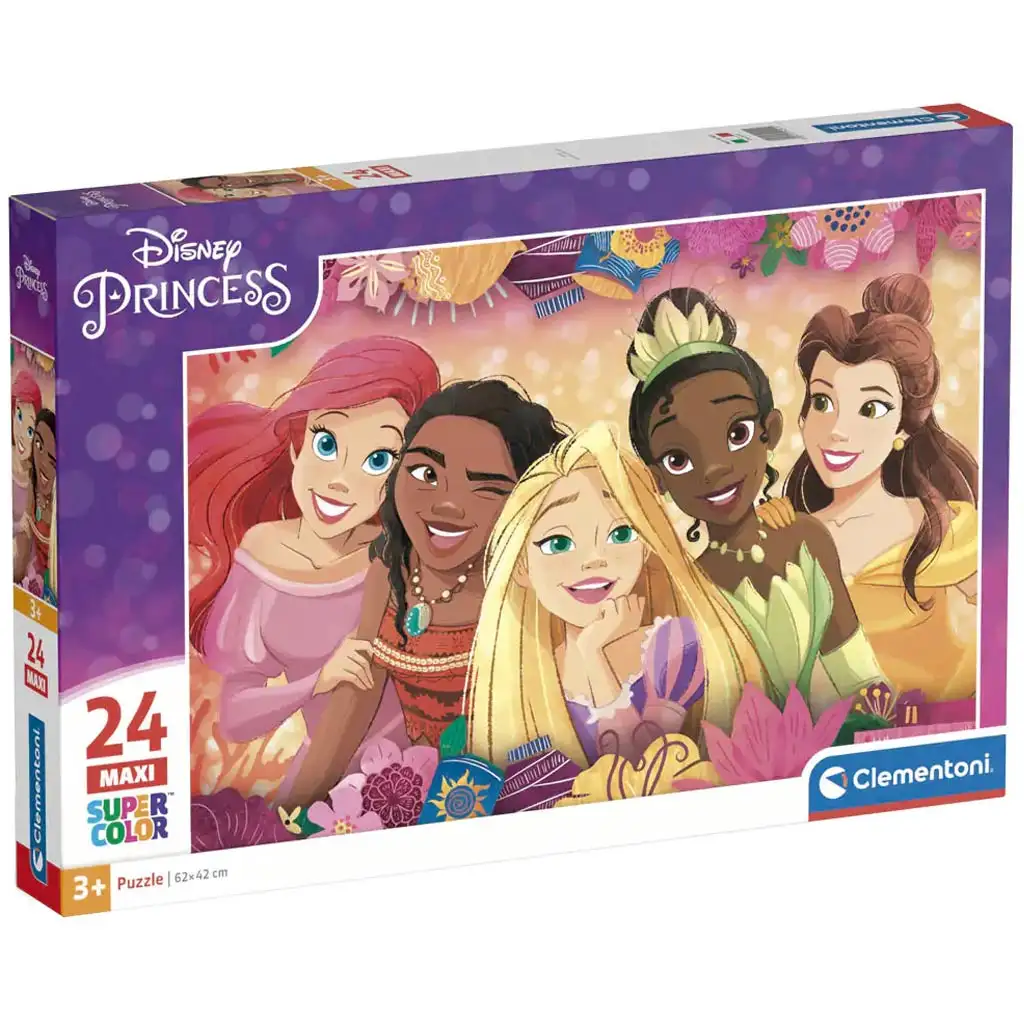 Disney Принцеси: Maxi Super Color Пъзел с 24 части - Clementoni изображение 1