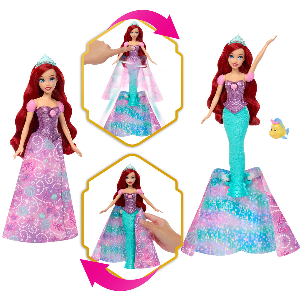 Disney Принцеси - Приказна Преобразяване Ариел - Mattel изображение 3