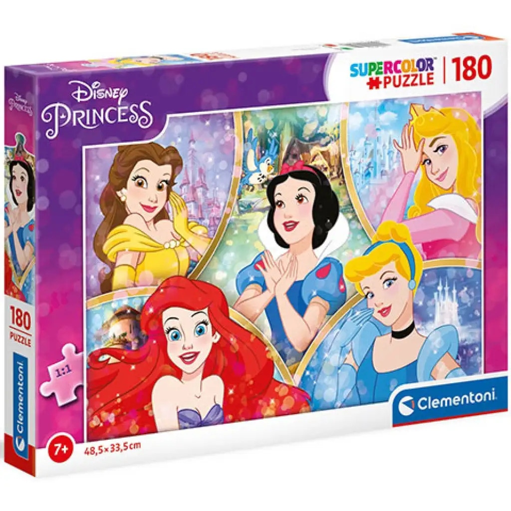 Disney принцеси Supercolor 180бр. пъзел - Clementoni изображение 1