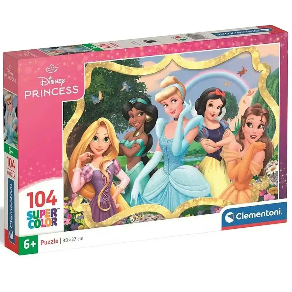 Disney Принцеси Удивителни принцеси Supercolor 104 части пъзел - Clementoni изображение 1