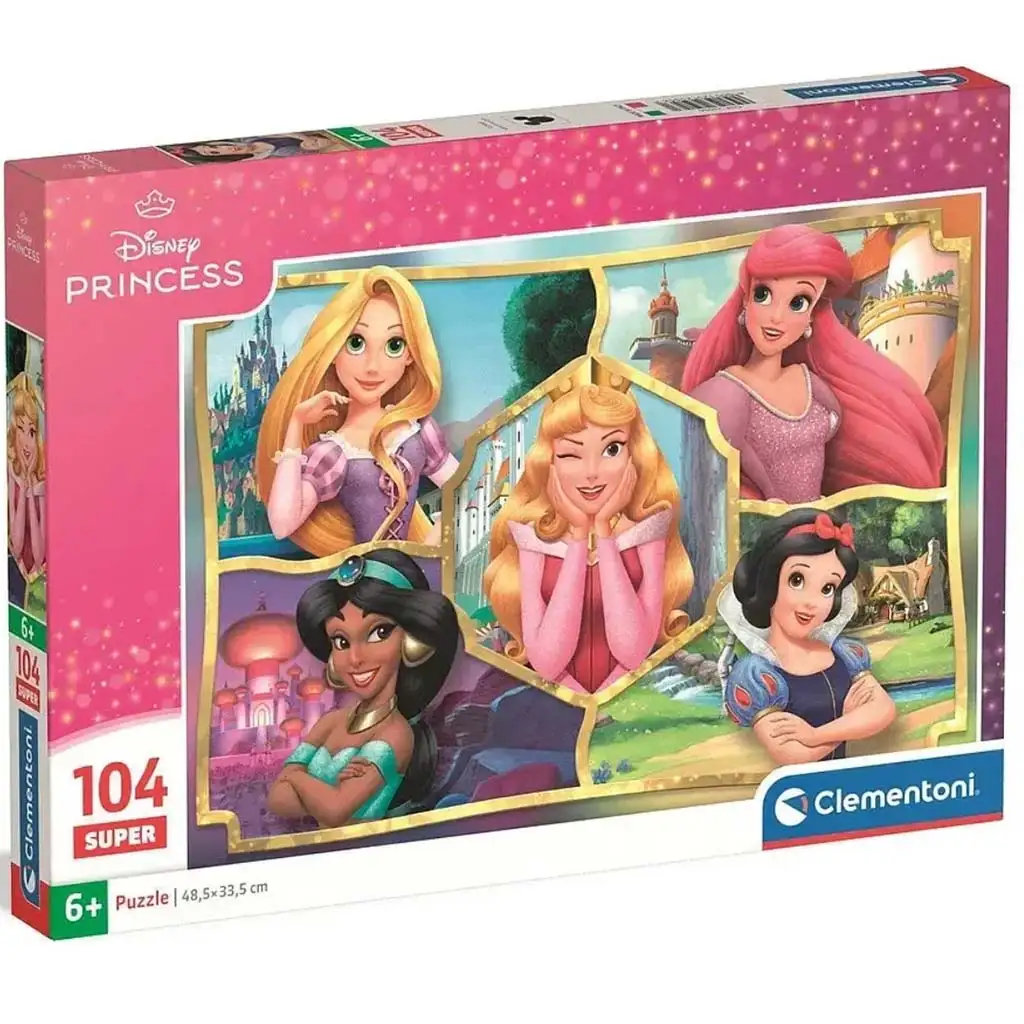 Disney Принцеси Усмихнати лица 104бр. супер пъзел - Clementoni изображение 1