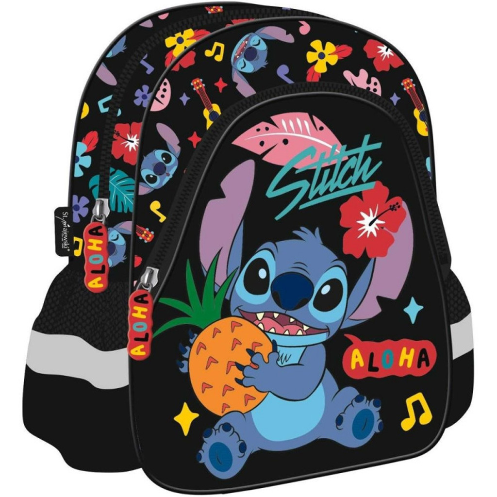Disney Stitch Aloha черен цвят детска раница 29x22x9 см изображение 1