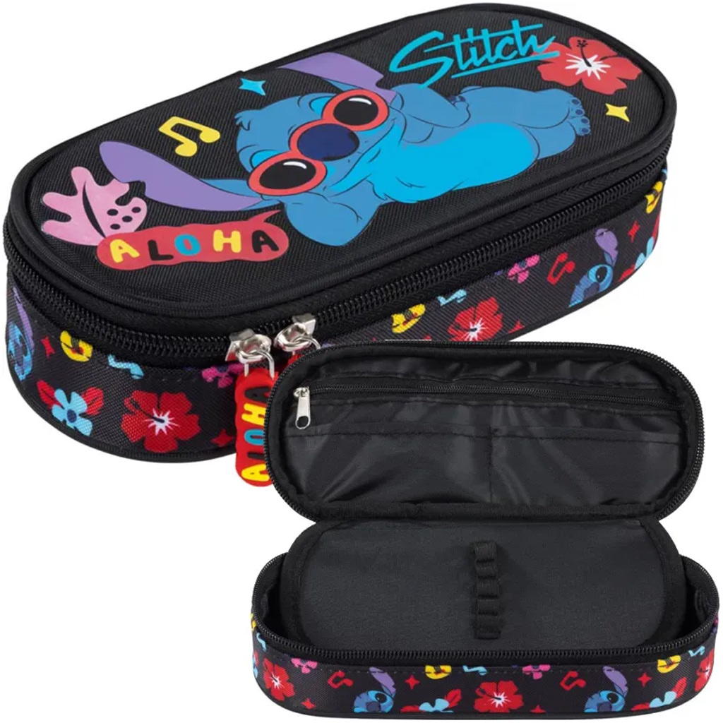 Disney Stitch Aloha черен овален несесер PC01 23x9,5x6 см изображение 3