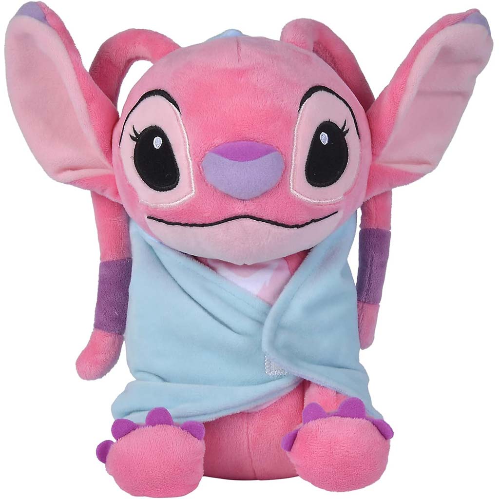 Disney Stitch Ангел плюшена фигура с одеяло 25см - Simba Toys изображение 2