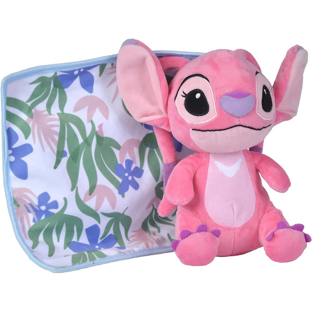 Disney Stitch Ангел плюшена фигура с одеяло 25см - Simba Toys изображение 1