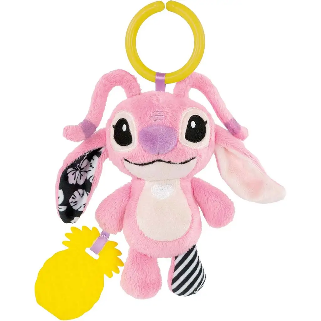 Disney Stitch Angel плюшена играчка с дрънкалка и гризалка - Clementoni Baby изображение 2