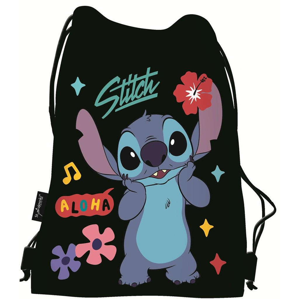 Disney Stitch Black Aloha раница, спортна чанта 34x43см изображение 1