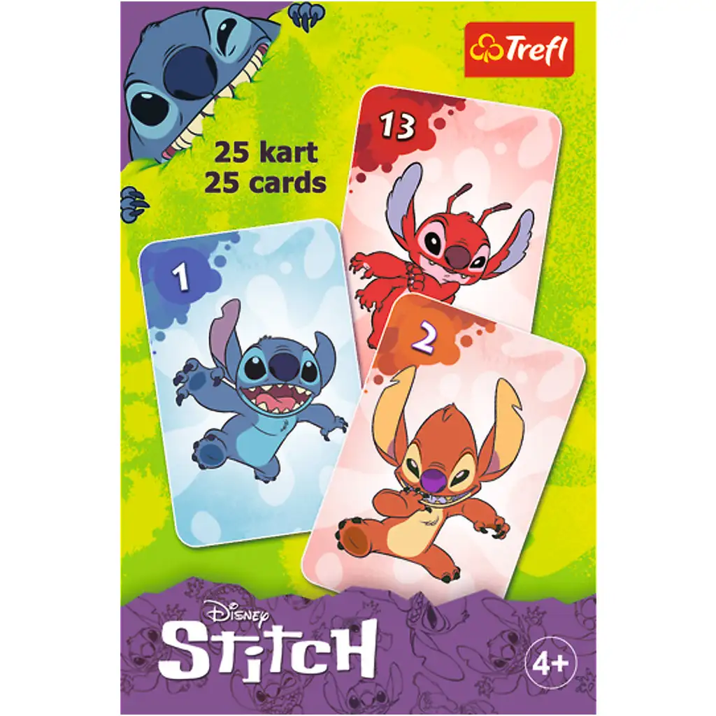 Disney: Stitch Черен Петър картова игра - Trefl изображение 1