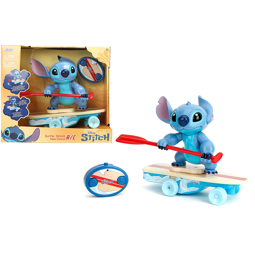 Disney Stitch RC дистанционно управление сърф дъска 25 см - Jada Toys изображение 1