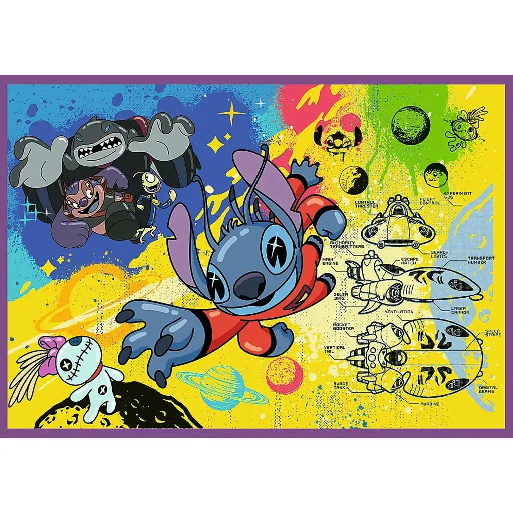 Disney: Удивителният Ститч 4x250бр. пъзел - Trefl изображение 5