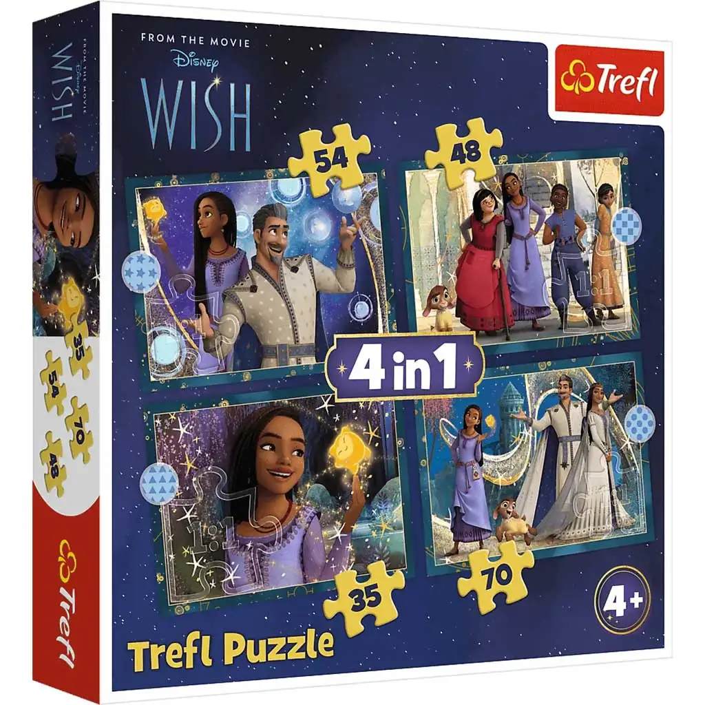 Disney Wish: Желание 4 в 1 пъзел - Trefl изображение 1