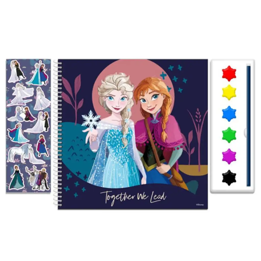 Disney: Замръзналото кралство 2. Книга за оцветяване с водни бои и стикери изображение 2