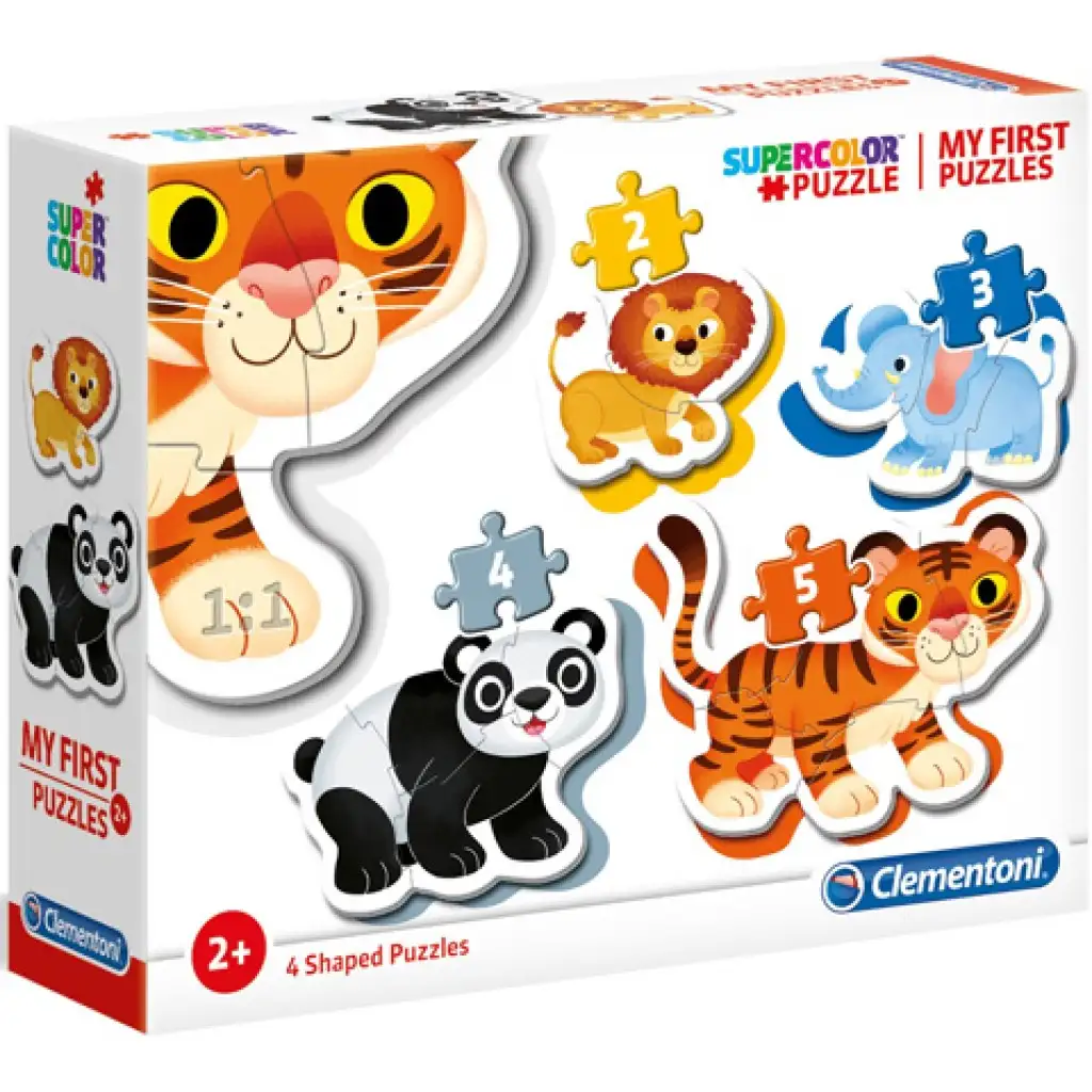 Диви животни 4 в 1 Supercolor форма пъзел - Clementoni изображение 1
