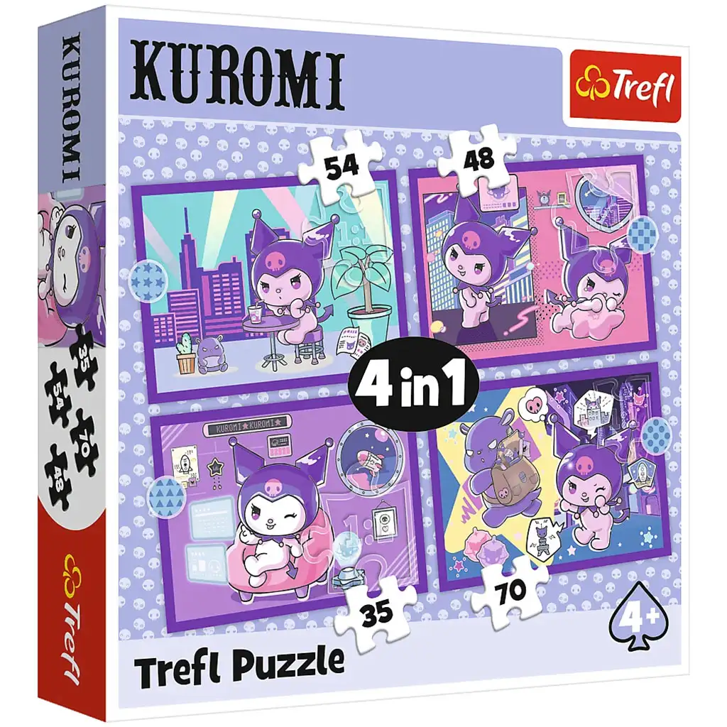 Дните на Kuromi 4 в 1 пъзел - Trefl изображение 1