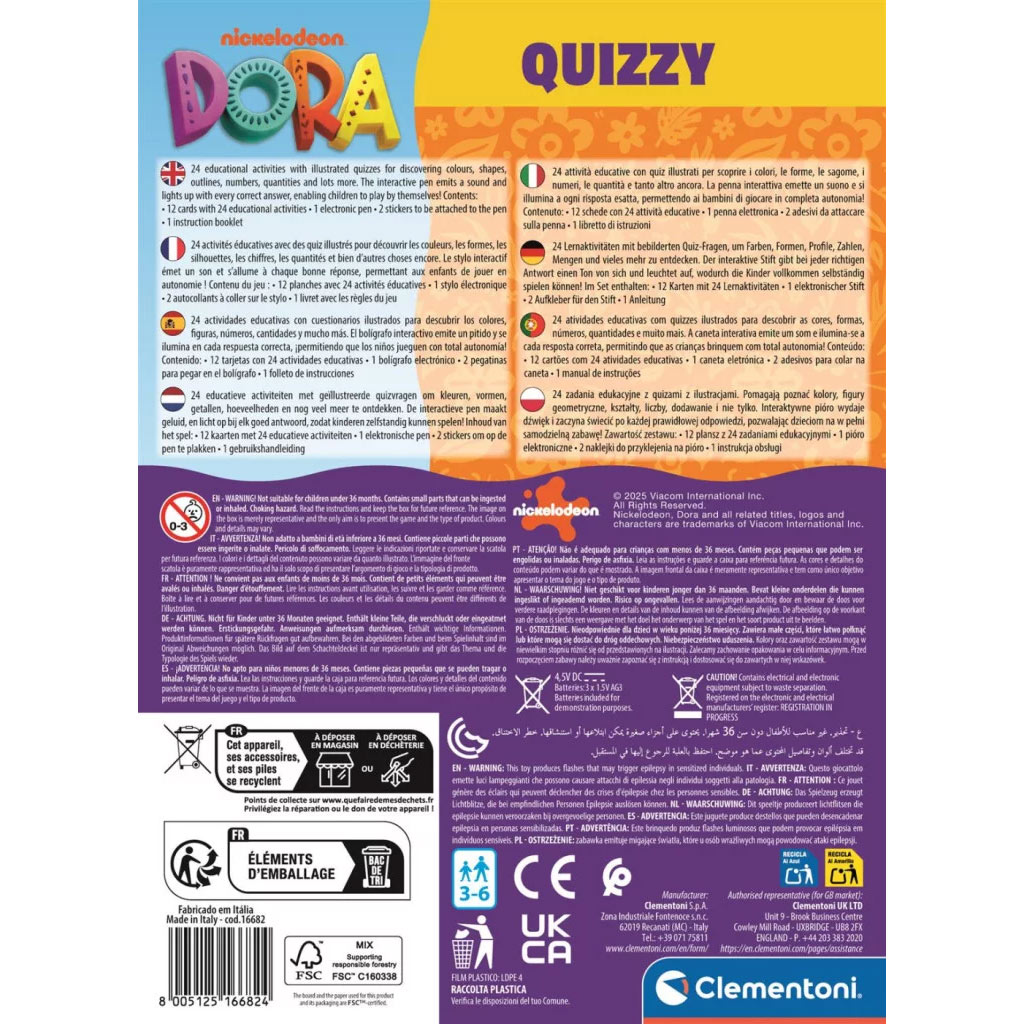 Дора изследователят Quizzy интерактивен комплект за игра - Clementoni изображение 4