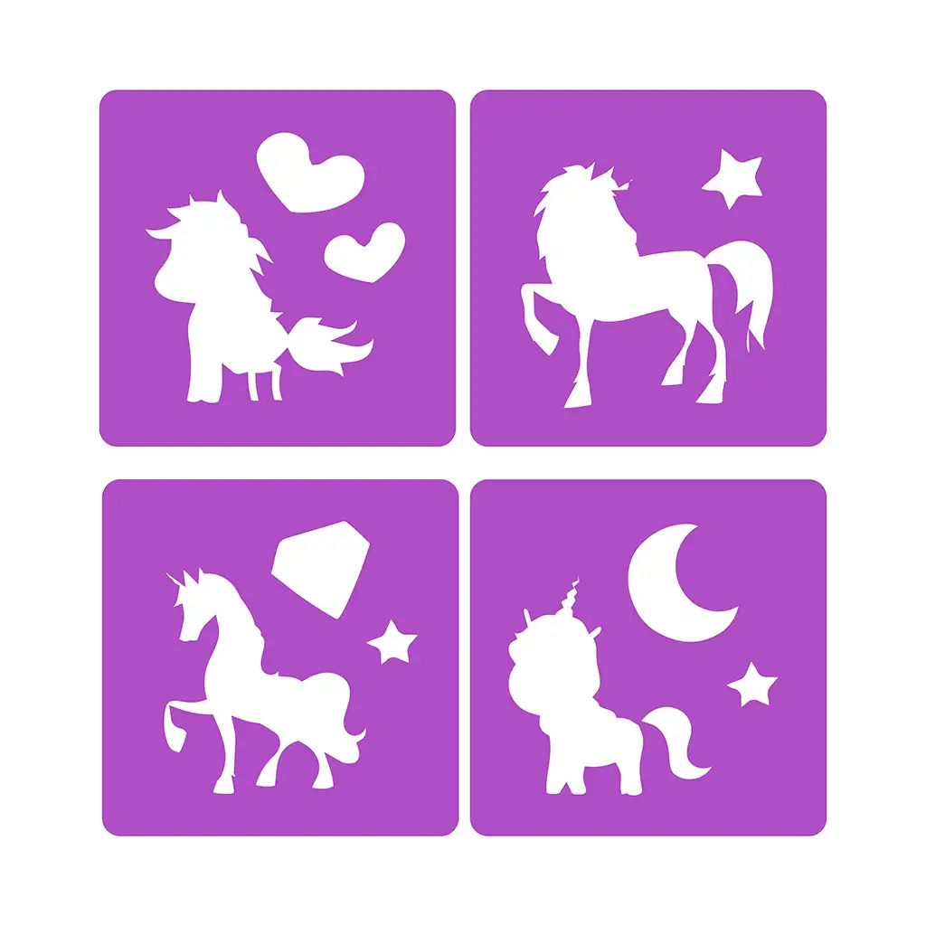 Dream Horse: Комплект за асфалтова креда с шаблони на еднорози изображение 2