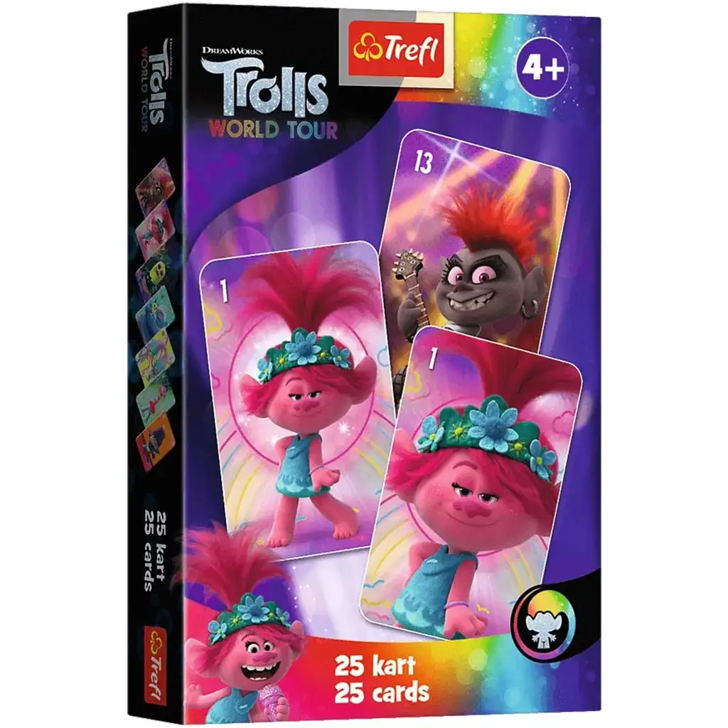 Dreamworks: Trolls черен Петър картова игра - Trefl изображение 1