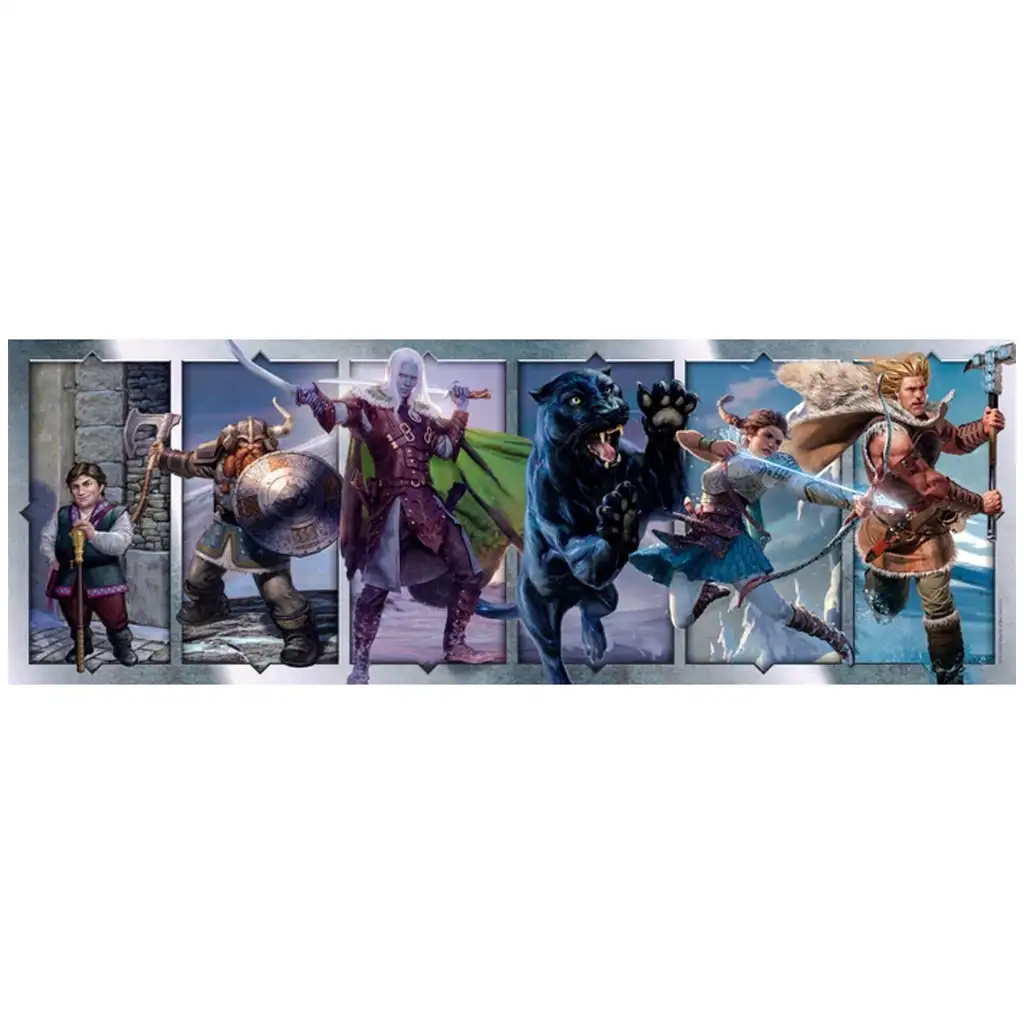 Dungeons & Dragons 1000 части панорамна пъзел с постер - Clementoni изображение 2