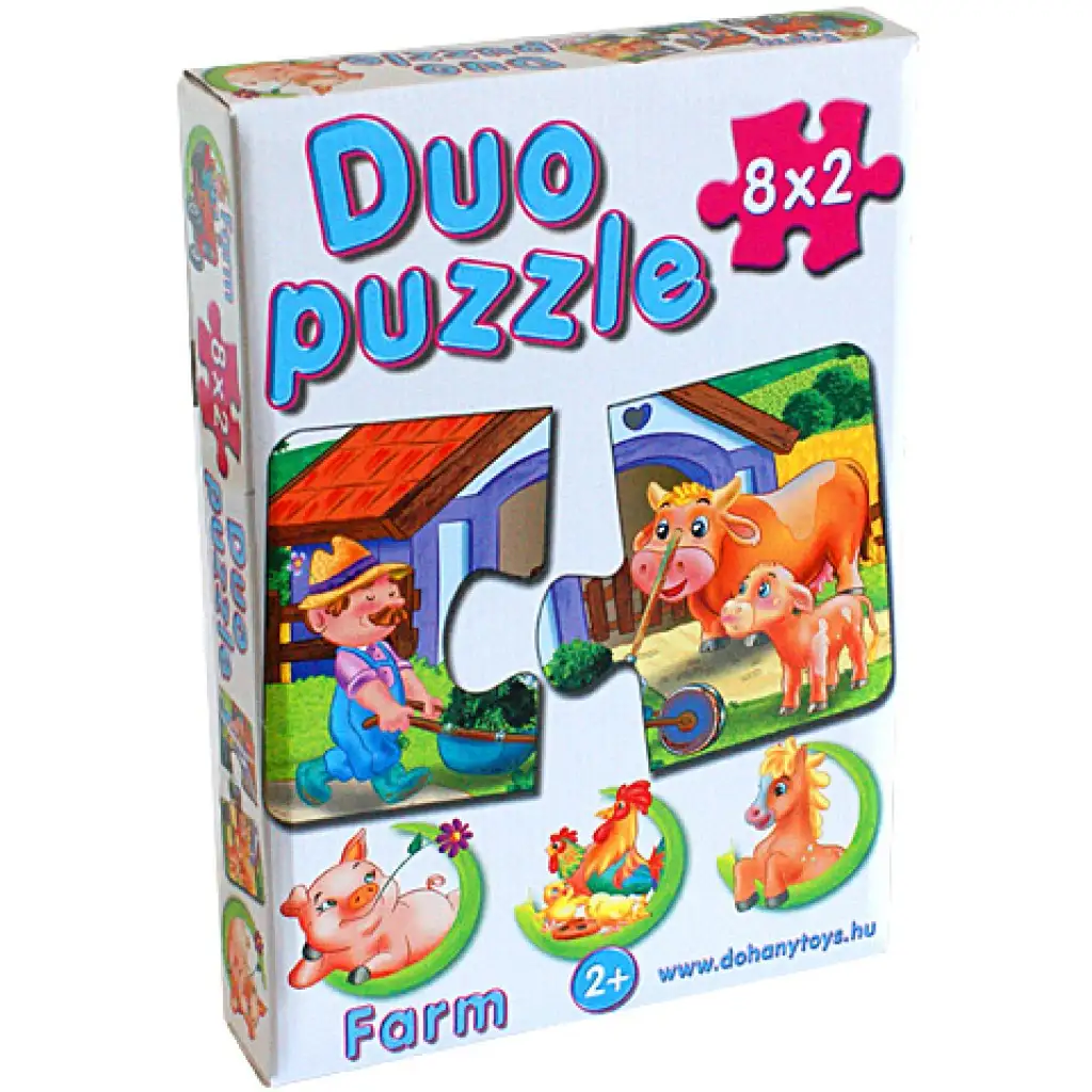 DUO Пъзел Ферма с животни - D-Toys изображение 1