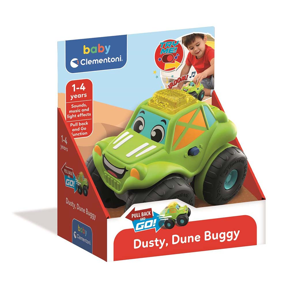 Dusty, задноизтеглящ се бебешки дюна бъги с звук и светлина - Clementoni изображение 1