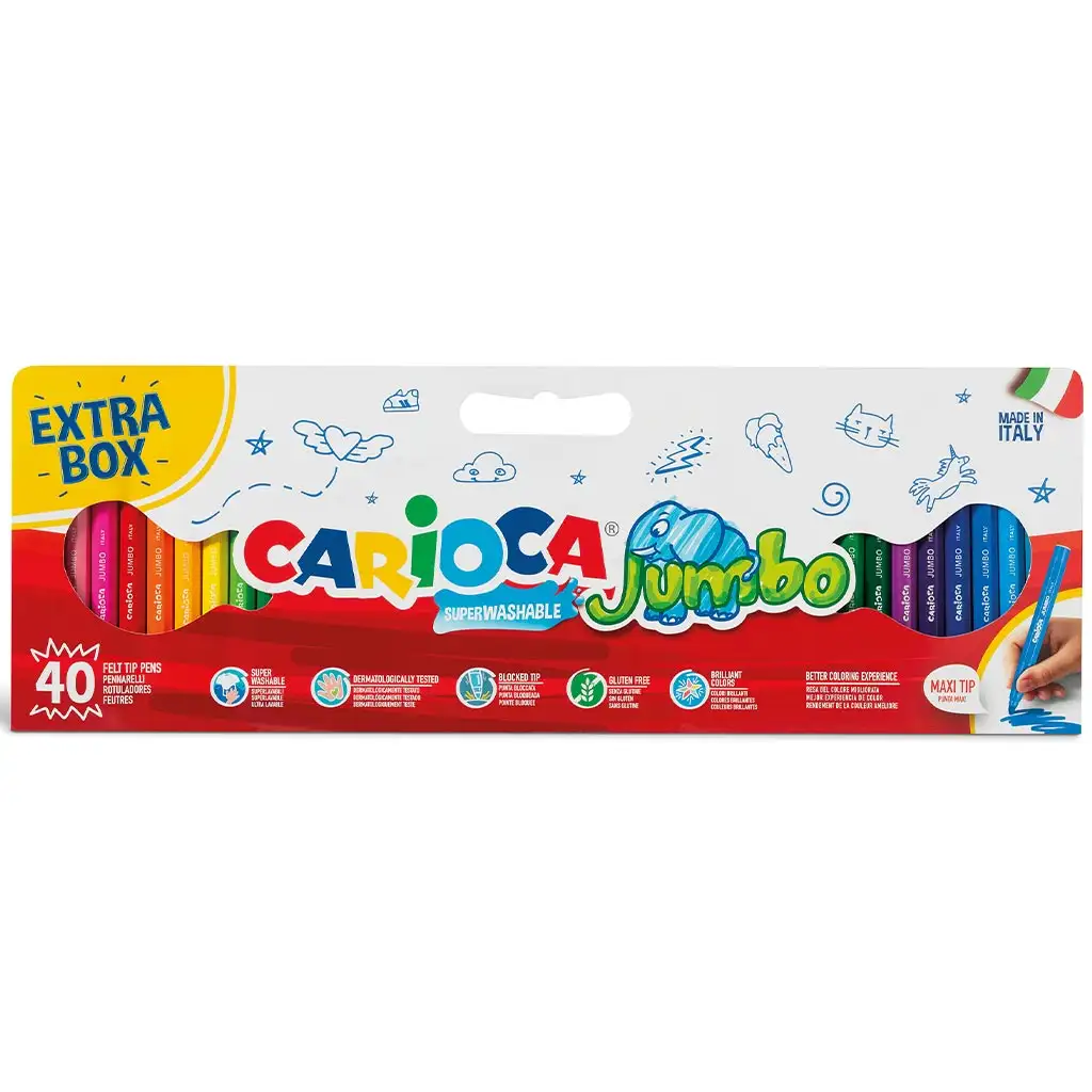 Джъмбо 40бр. макси флумастери комплект - Carioca изображение 1