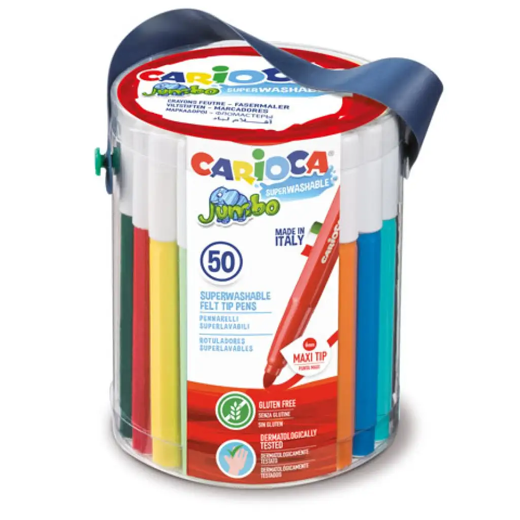 Джъмбо комплект с флумастери 50бр - Carioca изображение 1