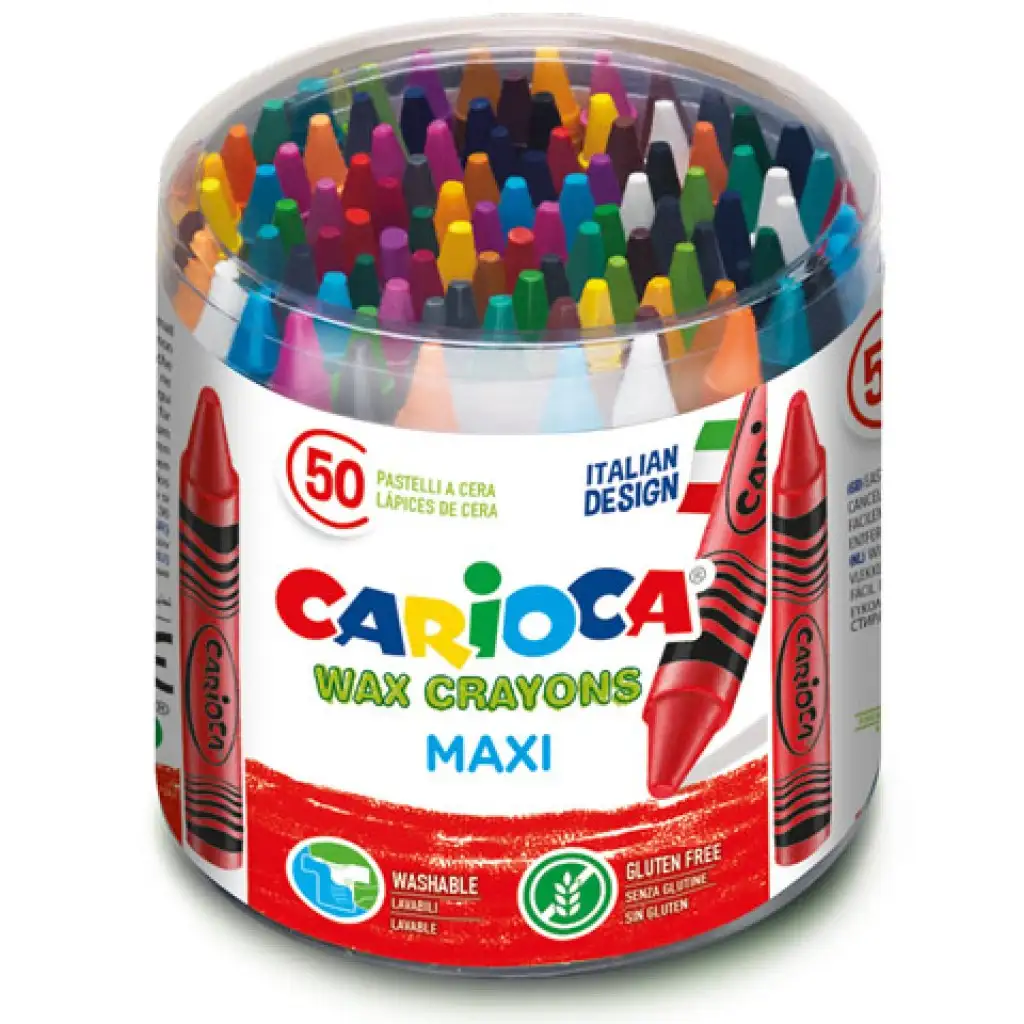 Джъмбо комплект восъчни пастели 50бр - Carioca изображение 2