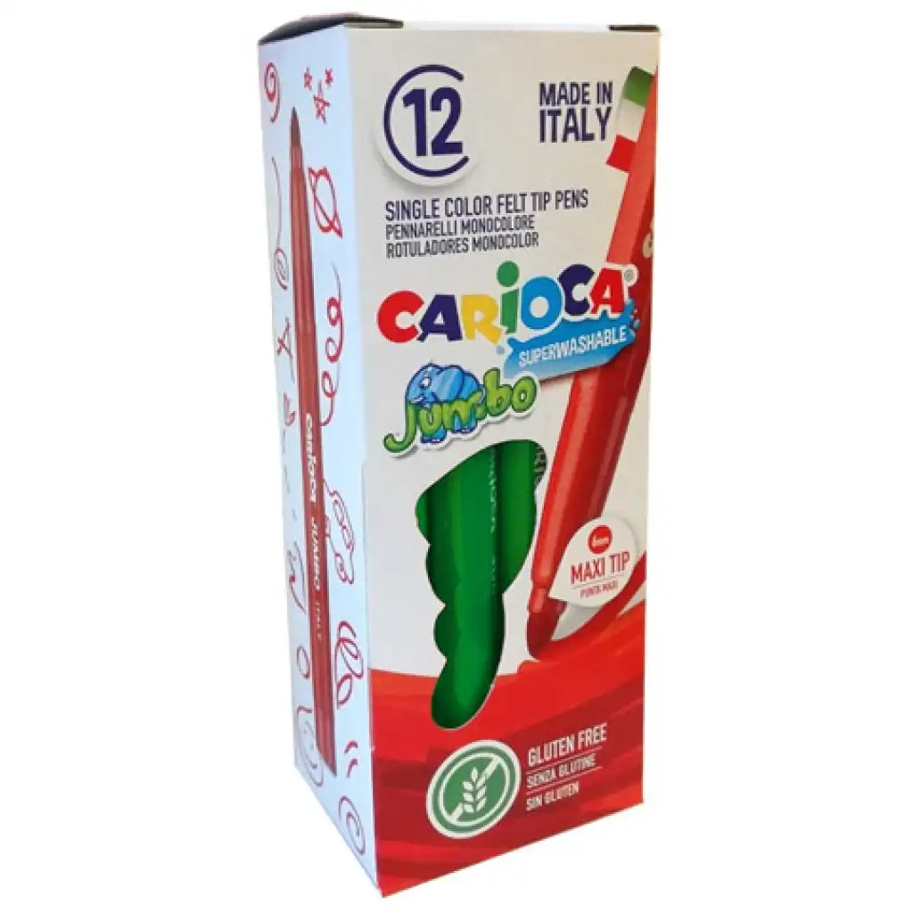 Джъмбо зелен флумастер 1 бр. - Carioca изображение 1