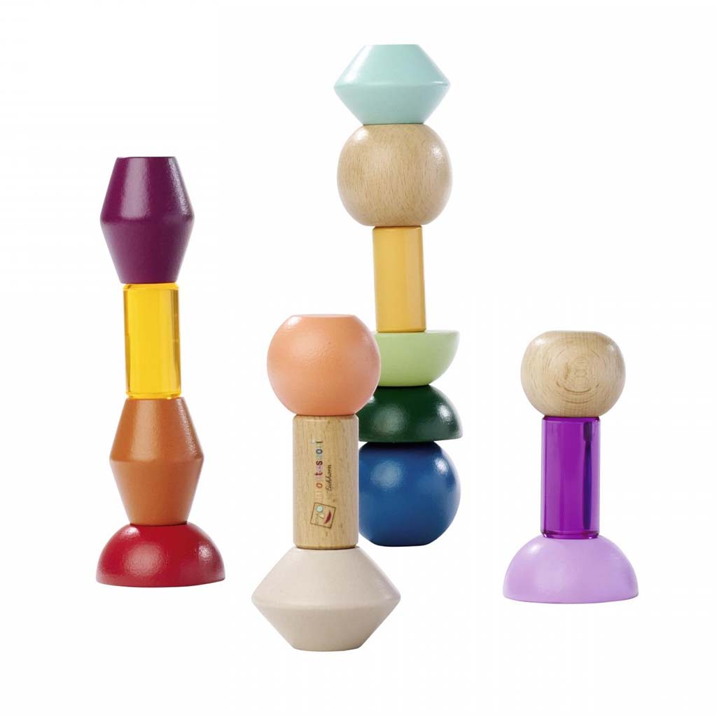 Eichhorn: Дървена Montessori Кула за строене с форми – Креативна балансова игра - Simba Toys изображение 2