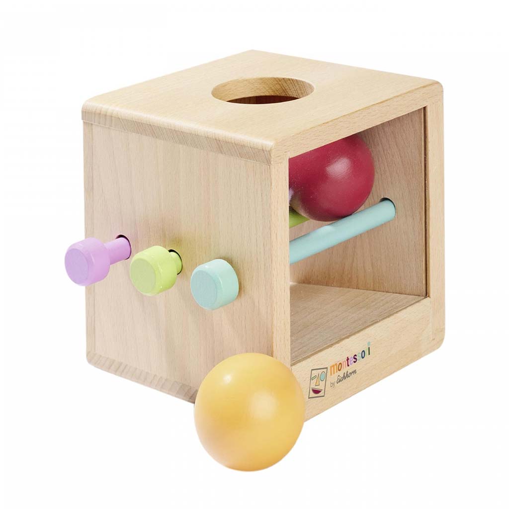 Eichhorn: Montessori Дървен Топчедобивен Кутия – Играчка за развитие на умения за най-малките - Simba Toys изображение 2