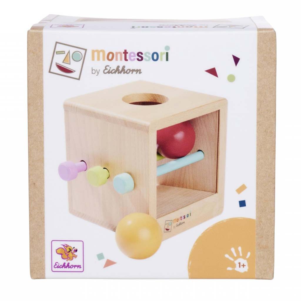 Eichhorn: Montessori Дървен Топчедобивен Кутия – Играчка за развитие на умения за най-малките - Simba Toys изображение 1