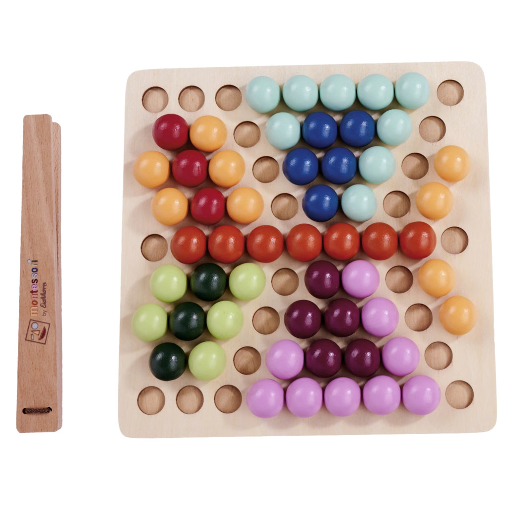 Eichhorn: Montessori Играчка за развитие с топчета и щипки изображение 2